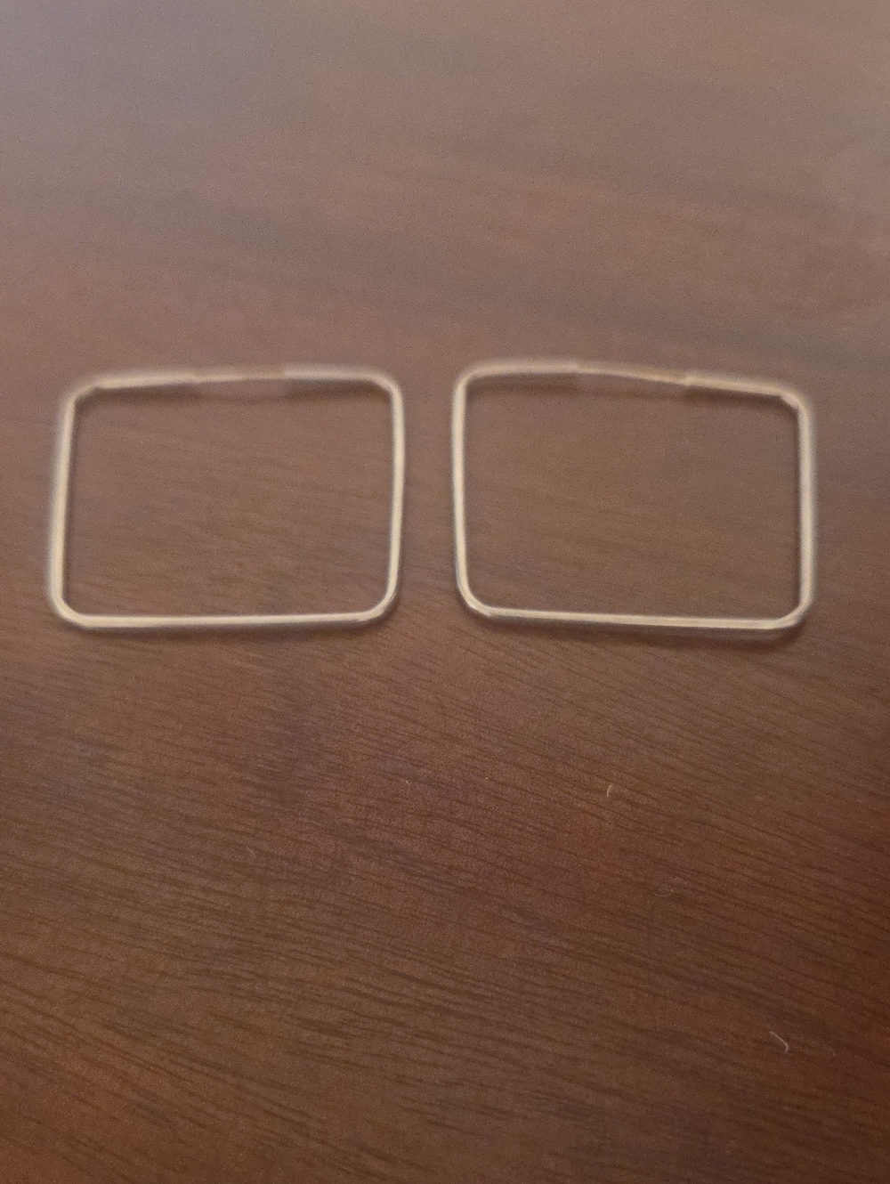 Minimal Square Hoop Earrings - Silver